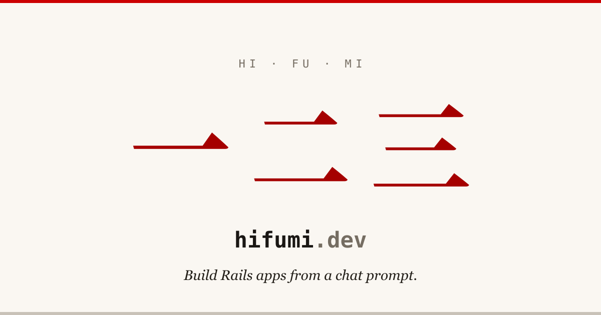 hifumi.dev — Describe the app. Hifumi plans revisions, drives an LLM through implement → verify →…